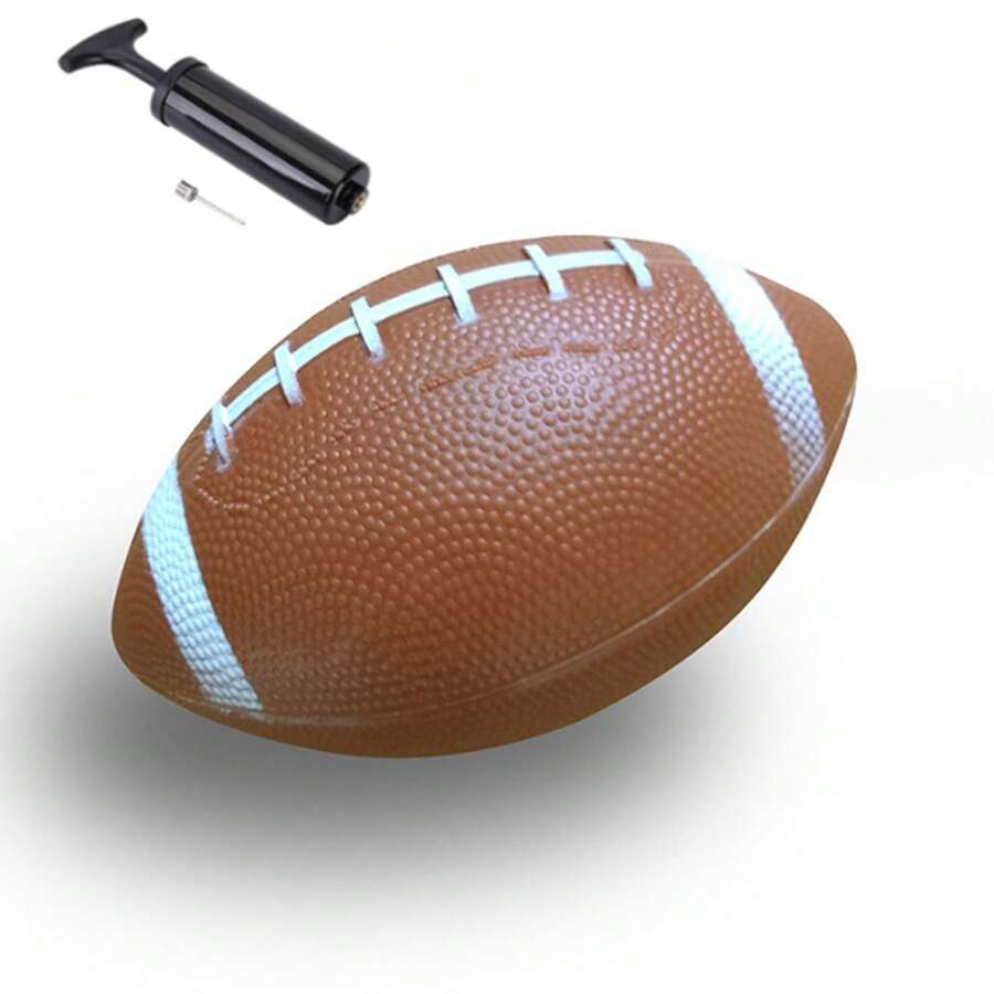 Juguetes recubiertos de PVC de Rugby inflables (con inflador) - Marrón - Ver 1