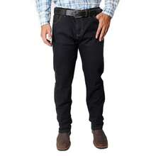 Kit 2 Men's Country Pants Plus Size With Elastane To Wear With Wide Leg Boots - Negro/Azul claro - Ver 3