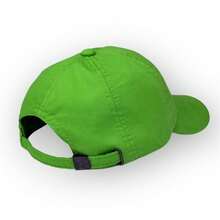 Unisex Dad Hat In 100% Cotton Twill, Brazilian Custom Curved Brim. - 柑橘綠繡花白 - 查看 2