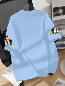 1PC Boys Fun Game Print Short Sleeve T - Shirt, Soft Skin - Friendly, Summer Fashion Outfit