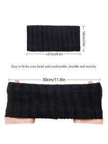 1pc Women's Winter Knitted Hairband, With Thick And Warm Padded Lining To Protect Ears And Necks. Suitable For Both Men And Women. Perfect For Cycling, Outdoor Activities, And Wearing In Cold Weather. Women's Hairband | Women's Winter Hairband Warm Headband Winter Hair Accessories Women Bandanas - 彩色 - 查看 2