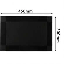 SERAPHINEX Washable Placemats, Set Of 6, High-Quality PVC And Polyester Material, Non-Slip And Heat-Resistant, Suitable For Kitchen Tables, Simple Design, Durable And Easy To Clean - Black - View 3