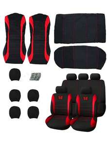 9/4/2 uniwersalne pokrowce na siedzenia samochodowe, ochraniacze z włókna poliestrowego na przednie siedzenia i tylną kanapę. Łatwe w montażu. Tylna kanapa zdejmowana. Pasuje do sedanów, tapicerki samochodowej, kompatybilny z poduszkami powietrznymi. Zestaw 9 szt. zawiera: 2 pokrowce na przednie siedzenia, 1 pokrowiec na oparcie, 1 pokrowiec na tylną kanapę, 5 pokrowców na zagłówki. Zestaw 4 szt. zawiera: 2 pokrowce na przednie siedzenia, 2 pokrowce na zagłówki. - Motyl - Zobacz 10
