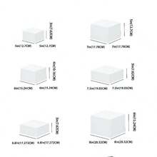 6pcs White Cubic 5-Face Desktop Storage Rack, Organizer Box For Halloween, Christmas, Wedding Party Sweet Dessert Cake Display - Multicolor - View 9