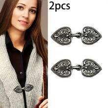 1/2/3/4 件套女士优雅复古毛衣夹套装 - 银色金属胸针，配有开衫和连衣裙扣、围巾扣、披肩别针和领夹，适用于连衣裙和针织配饰 - 彩色 - 查看 37