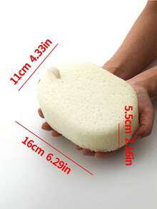 1pc Extra Large & Thick Exfoliating Bath Sponge, Deep Cleansing & Gentle On Skin, Massage, Lather, Shower, Bathing, Washing, Soft Sponge