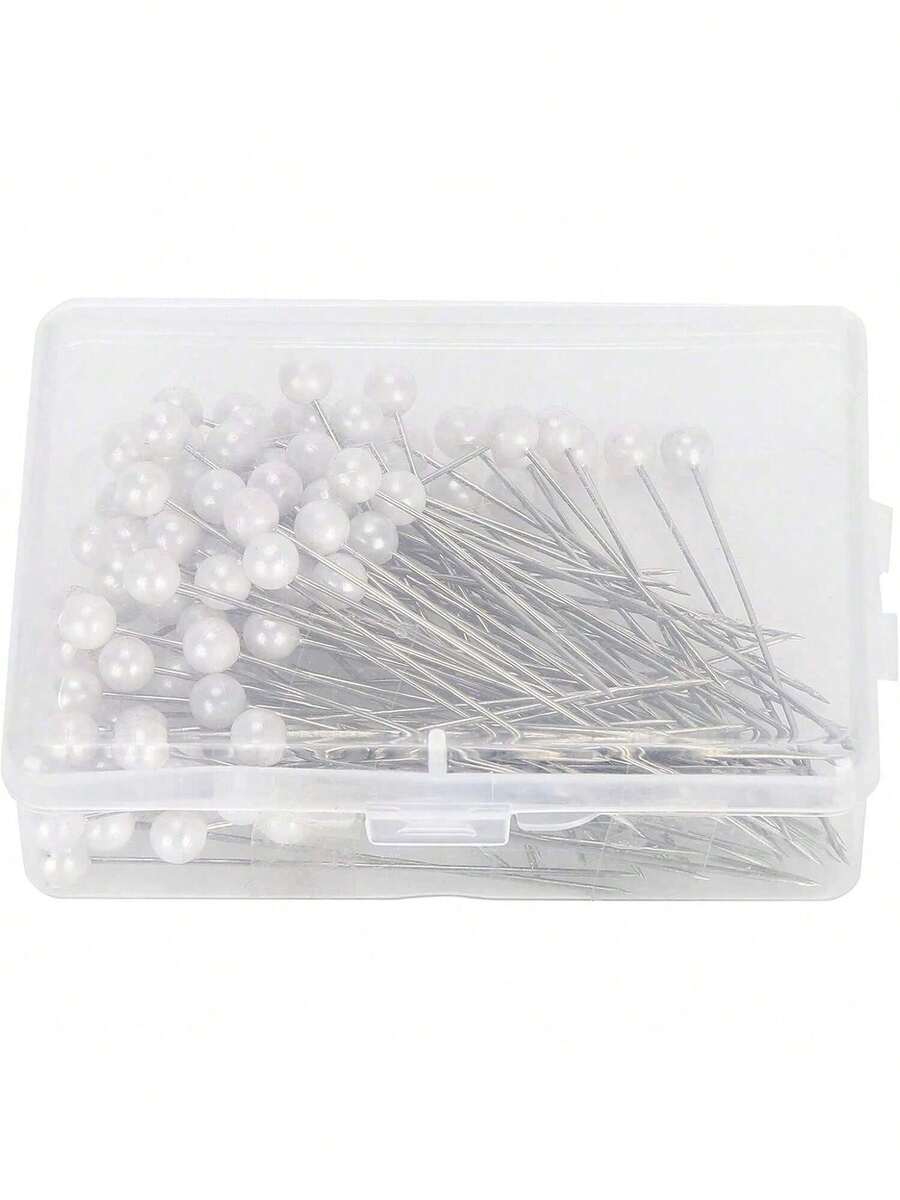 Alfileres de Perlas, Agujas de Localización, Decoración, Suministros de Bolas de Flores, Cabeza de Aguja de Perla, Uds., Alfileres Rectos Redondos - 1 - Ver 1