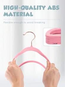 Blauesmeer 60 Pack Velvet Hangers, Premium Kids Hangers For Closet, Ultra-Thin, Cute, Non-Slip, Small Felt Hanger, 14 Inch, For Children's Clothes, Blush Pink - Màu Hồng baby - Xem 4
