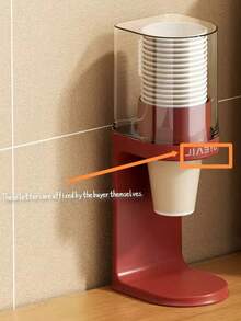 1个桌面一次性纸杯架，无需钻孔，家用收纳盒，商用咖啡厅酒吧餐厅壁挂式纸杯架，饮水机杯架，适用于家庭办公室 - 彩色 - 查看 3