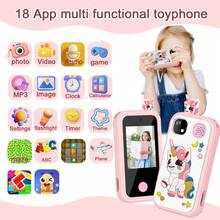 Telefono intelligente per bambini, regali di Natale e compleanno per bambini e bambine di età 3-10 anni, lettore MP3 con doppia fotocamera, telefono touch screen giocattolo educativo per bambini di 3, 4, 5, 6, 7, 8, 9, 10 anni