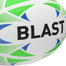 RHINO Blast Rugby Ball (White/Blue/Green) - 100% Mixed - 400gsm - (RD3026) - Multicolor - View 3