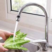 360 Degree Faucet Anti Splash Head Kitchen Water Saver Universal Rotating Bubbler Filter Nozzle Booster Nozzle Kitchen Tools - Bạc - Xem 8