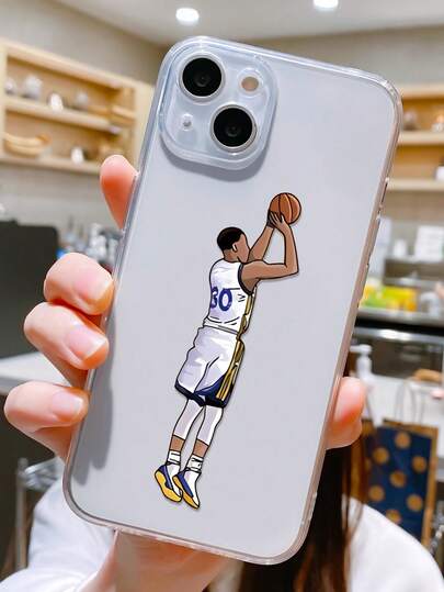 1-częściowy wzór koszykówki Przezroczysty TPU Obudowa na telefon, odporna na wstrząsy i odciski palców, kompatybilny z Galaxy/16 Pro/16 Plus, 15/15 Pro Max/15 Pro, 11/12/13/14 Pro Max, 11 Pro/11 Pro Max, 12 Pro/12 Pro Max, 13 Pro/13 Pro Max, 14 Pro/14 Pro Max, miękka skorupa, stylowy, kreatywny design