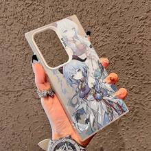 Funda de teléfono de color degradado resistente y dura de anime plateado de  Girl compatible con Samsung Galaxy S25 S24 S23 S22 S21 S20 S30 Ultra FE Plus 5G Note 20 S25Ultra S24Ultra S23Ultra S22Ultra S21Ultra, accesorios de moda lindos y modernos para smartphones, funda protectora, bolsa de teléfono, último color fresco, sensación mate plateada - Mezcla de colores - Ver 7
