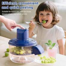 Descascador automático de frutas de 1 unidade, máquina de descascar especializada para lojas de chá de bolhas e frutas, descascador de vegetais e frutas adequado para descascar uvas verdes, tomates, nêsperas, tâmaras, alho, azeitonas, uvas vermelhas, uvas e outras frutas e vegetais.