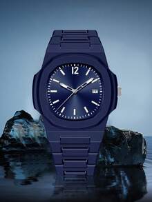 TOMI TOMI Gift Set High-End Minimalist Business Men's Watch, Matte Oil Plastic Strap Striped Dial Quartz Watch, Fashion Men's Watch Set Suitable For Daily Life, Holiday Gifts, Father's Day, Christmas