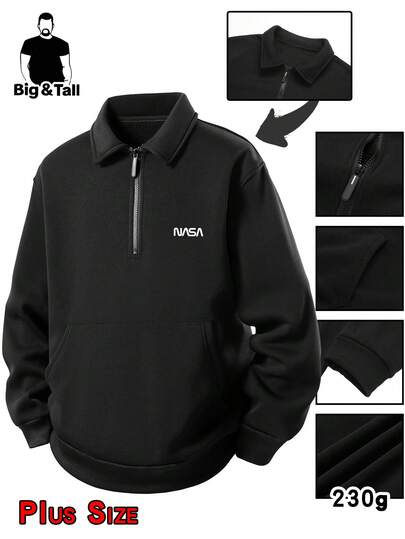 Moletom com Capuz de Lã Fina Grande para Homens, Adequado para Uso Casual e Versátil, Solto e Afunilado, Manga Longa, Colarinho e Jaqueta Cardigã Meia