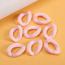 50 قطعة من وصلات السلسلة الاكريليكية بشكل قلب ودائرة مفتوحة لصنع المجوهرات DIY وإكسسوارات الهاتف، مناسبة لصنع هدايا للأصدقاء