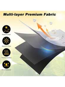 TOCOZOC Cortinas Opacas Portátil, 145 x 300cm Persianas Opacas Portátil con Aislamientoérmico, Persianas Cortina para Ventanas con Cortador, Regla y Bolsas - 1 - Ver 9