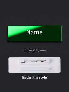 1pc Customized Engraved Magnetic Stainless Steel Name Tag Card Holder Badge For Office School Enterprise - Multicolor - View 22