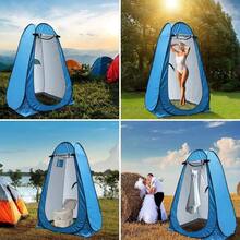 Carpa de Ducha para Acampar, Tienda de Campaa de Privacidad Desplegable para Ducha, Bao Portatil Acampar para Adultos Camping Ligero, para Ampamento, Caminar, Viajar a la Playa Junto al Mar - Azul - Ver 4
