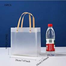 30/20/10个装透明PVC礼品袋，生日派对礼品包装手提袋，纪念品包装袋 - 無色 - 查看 22