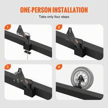 Spare Tire Carrier, Trailer Spare Tire Mount, 160 Lbs Capacity, Utility Trailer Accessories Fits Most 4 & 5 & 6 & 8 Lugs Wheels On 4", 4.25", 4.5", 4.75", 5", 5.5", 6", 6.5" Bolt Patterns - Spare Tire Carrier - View 3