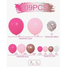 109Pcs Pink & Rose Gold Balloon Kit, Create Romantic Party Vibe In Seconds, Perfect For Birthdays, Baby Showers,Christmas, Bachelorette Parties, Bridal Showers, Girl Themed Events, Anniversaries Festive Celebrations