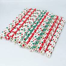 100 Christmas Series Paper Straws, Size 6x197mm, Serving As Christmas Decorations And Supplies For Cocktails, Coffee, And Other Beverages, Creating A Strong Christmas Atmosphere - Merry Christmas, Suitable For Various Christmas Parties, Gatherings, And Events - Mixed Colors - View 9