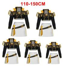 NetHong Kids Girls Rumi Zoey Mira Cosplay K.Pop Demon Hunters Cosplay Costume Black Golden Role Playing Outfit Suit Halloween