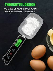 1pc Stainless Steel Kitchen Scale, High Precision 0.1g, Portable & Practical For Pet Food And Cooking, Detachable Spoon And Scale Body, Plastic Handle, Tableware Accessory, Battery Powered (Batteries Not Included) - Nhiều màu - Xem 2