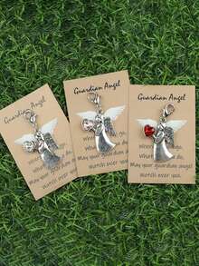 1 Móc khóa thiên thần tình yêu dễ thương và quyến rũ, Móc khóa thiên thần du lịch mini, Hoàn hảo cho lễ tốt nghiệp, chia tay, kỳ nghỉ, v.v., Quà tặng lý tưởng cho mọi người, Quà tặng Lễ Tạ ơn, Quà tặng ngày lễ, Mặt dây chuyền đóng gói, Thiên thần hộ mệnh (Không có thiệp chúc mừng) - Nhiều màu - Xem 2