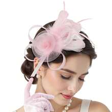 1 peça de fascinator com penas, tiara feminina para chá da tarde, coquetel, casamento, noiva, presilha para cabelo, presente para mulheres e meninas, aniversário, Dia das Mães, chapéus para o Kentucky Derby, presentes, acessórios de cabelo, noite de gala - Multicolorido - Ver 8