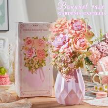 1件全新逼真高难度串珠拼装积木花束，包含康乃馨、雏菊、茉莉花，可用于装饰、家居装饰、生日礼物，采用ABS材质，心形花朵，DIY手工制作，适合情人节、母亲节、圣诞节、生日等场合。 - 多色 - 查看 8