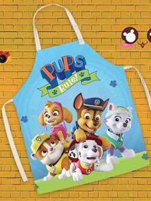 Paw Patrol Paw Patrol Themed Faux Linen Fabric Cartoon Animation Apron, Oil-Proof Waist Wrap, Parent-Child Kitchen Adult Sleeveless Halter Apron, Halloween, Thanksgiving, Christmas, Birthday Party Decoration Products, Small Gifts For Friends And Family At Parties And Gatherings