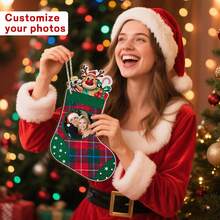 Personalized Photo Customized Christmas Stocking Hanger, Your Beautiful Photo's 1st Birthday Photo, Travel Photo, Holiday Party Photo Customized Christmas Ornament Ball, Christmas Tree Decoration, Christmas Gift - Multicolor - View 8