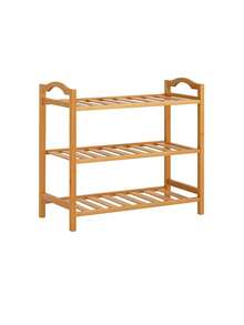 3-Tier Multipurpose Bamboo Shoe Rack - 鏽棕色 - 查看 4