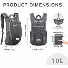 10L 15L 20L Hiking Backpack Lightweight Packable Hiking Daypack Small Travel Outdoor Foldable Shoulder Bag