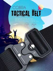 1条战术腰带，带快拆塑料扣 - 高品质涤纶纤维可调节腰带，适合户外狩猎、战斗生存 - 多功能实用腰带，适合青少年男孩（10-18岁） - 彩色 - 查看 7