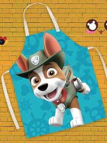 Paw Patrol Paw Patrol Themed Faux Linen Fabric Cartoon Animation Apron, Oil-Proof Waist Wrap, Parent-Child Kitchen Adult Sleeveless Halter Apron, Halloween, Thanksgiving, Christmas, Birthday Party Decoration Products, Small Gifts For Friends And Family At Parties And Gatherings