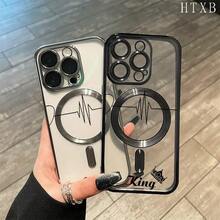 Teléfono con lente magnética y baño de oro rosa, compatible con carga inalámbrica magnética y compatible con phone 16 Pro Max, 16, 15 Pro, 14, 14 Plus/14 Pro Max, 13, 13 Pro, 12 Pro, 11/11 Pro y la serie Pro. Es un excelente teléfono para amigos, cumpleaños y festividades. - azul claro - Ver 4