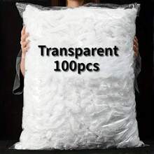 100 Sheets Of Thick Disposable Food Wrap - Transparent Leak-Proof Cover, Suitable For Leftovers, Vegetables, Fruits, And Pre-Preparation - Essential For Refrigerators And Kitchen Organization, Protective Cover, Refrigerator Storage, Stylish Design - Transparent - View 1