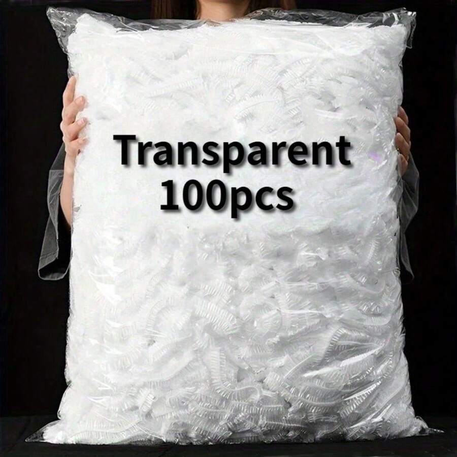 100 Sheets Of Thick Disposable Food Wrap - Transparent Leak-Proof Cover, Suitable For Leftovers, Vegetables, Fruits, And Pre-Preparation - Essential For Refrigerators And Kitchen Organization, Protective Cover, Refrigerator Storage, Stylish Design - Transparent - View 1