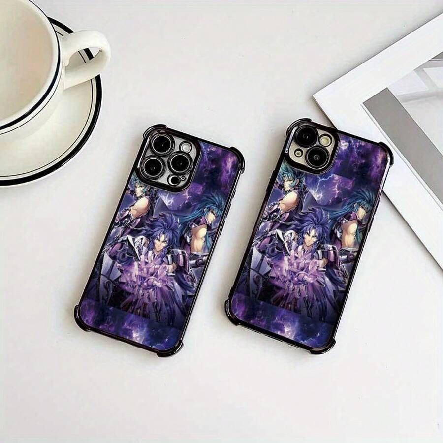 Funda de Teléfono con Diseño de Personaje de Saint Seiya, Compatible con iPhone 17/17 Air / 17 Pro/ 16/16Pro, 16Plus, 16 Plus Max 15Pro &15Max 14/14 Pro, 14 PLUS&14 MAX PRO Mini 13 y 13 pro max mini 12 11 Series, Funda de Teléfono Electrochapada, Funda de Teléfono, Funda de Teléfono de Anime, Funda Electrochapada, Funda de Teléfono, Coleccionistas - Color mixto 1 - Ver 1