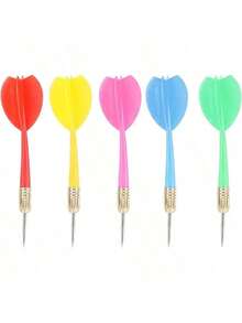 Chazcool Dardos de Aguja, 15pcs Puntas de Aguja de Cobre y Dardos de Coloridas PVC, Dardos de Vuelo Dardos de Metal para Principiantes Tiro Al Blanco Bar Juego Globo - 1 - Ver 3