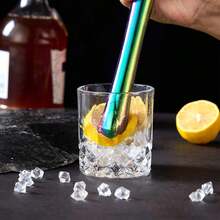 6 件套鸡尾酒调酒工具套装，不锈钢酒吧工具套件，波士顿调酒器，饮料搅拌器，带捣碎器、勺子、量酒器、过滤器 - 混色 - 查看 6