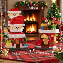 Christmas Building Block Set, Includes Rotating Christmas Tree, Gingerbread House, Christmas Train, Santa Claus, Christmas Stocking, Reindeer, Santa Claus, Apple House, Christmas Tree, Vintage Christmas Snow House, Holiday Decor Building Block Set, Creative Adult Holiday Gift, Adult Building Block Set, Suitable For Home Decor, Office Decor, Living Room Display, Home Accessories, New Year Gift, Party Gift, Christmas Gift - Multi-colored Christmas Tree House - View 27