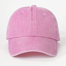 FASHION 素色水洗多色加厚做舊復古棒球帽 1件 - A - 查看 16