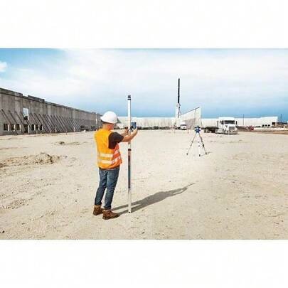 Bosch Professional Receptor láser LR 60 (soporte para receptores RB 60, 2 pilas AA, alcance: radio de hasta 300 m, ideal para el láser giratorio GRL 600 CHV)