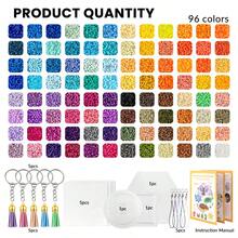 5000/10000/40000 件 2.6 毫米保险丝珠套件，24 色盒装，各种图案参考说明，钥匙扣环，方形钉板，生日、毕业典礼、情人节、万圣节派对礼物，散装 2.6 毫米保险丝珠补充套件 - 裝飾珠珠套裝 - 查看 3